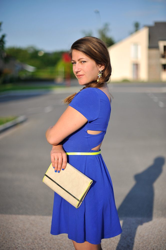 robe bleu femme