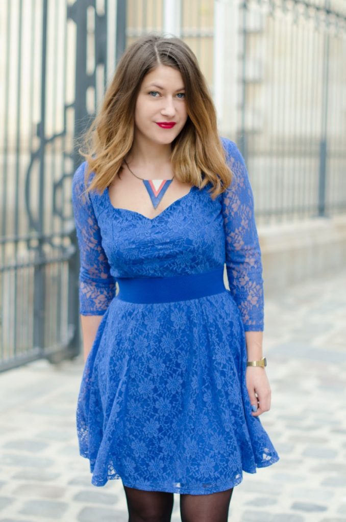 robe bleu persun