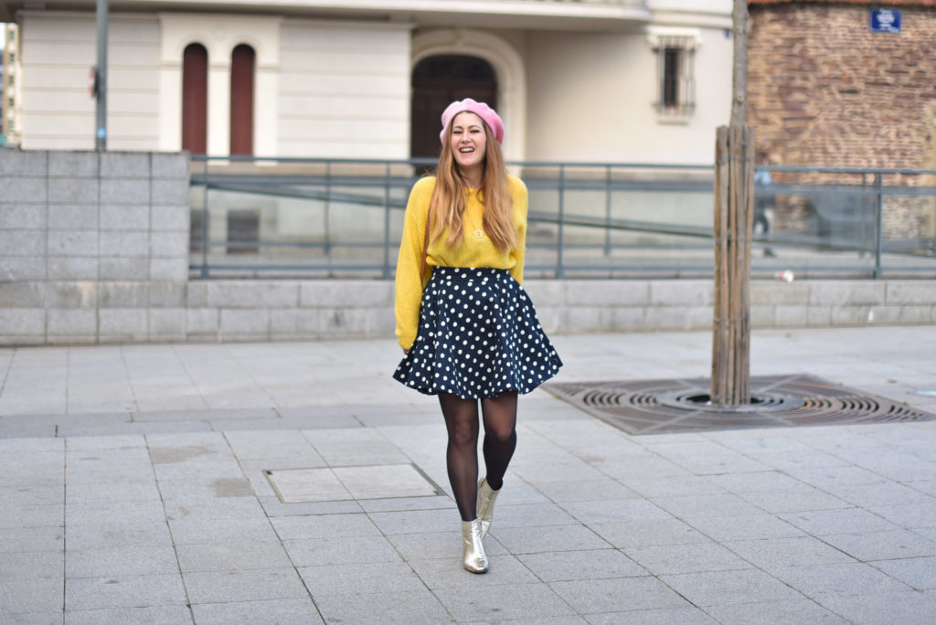Pull Solal Rose et jaune