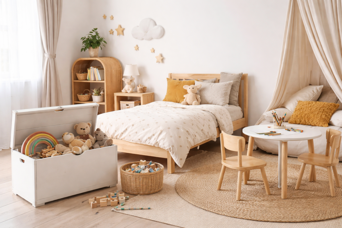 Aménager une chambre d’enfant pratique, sécurisée et facile à ranger